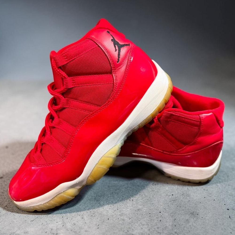 Jordan 11 Retro Win Like 96 Gym Red Black White 378037-623 Mens 9.5
